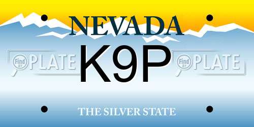K9P Nevada License Plate
