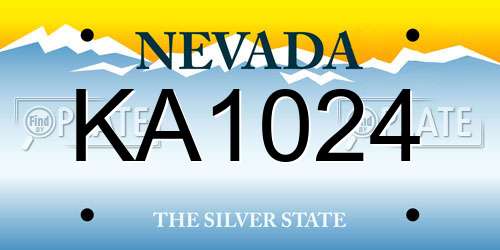 KA1024 Nevada License Plate