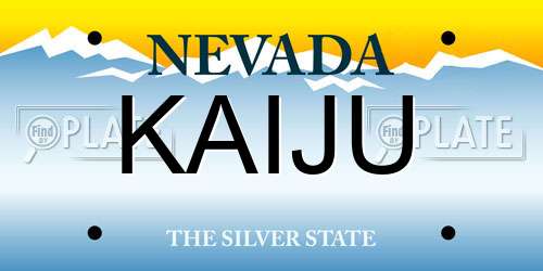 KAIJU Nevada License Plate