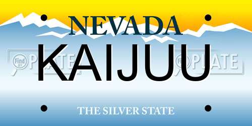 KAIJUU Nevada License Plate