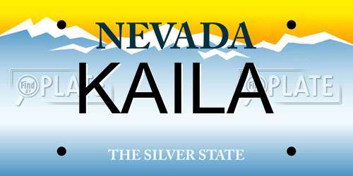 KAILA Nevada License Plate