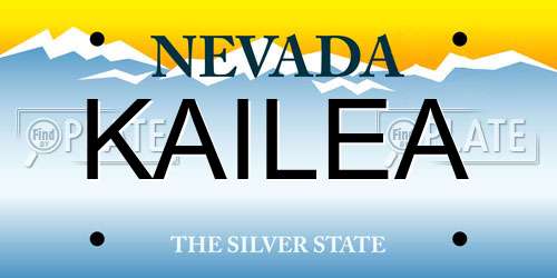 KAILEA Nevada License Plate