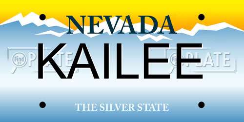 KAILEE Nevada License Plate