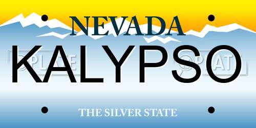 KALYPSO Nevada License Plate
