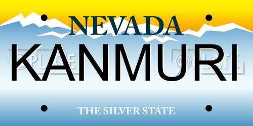 KANMURI Nevada License Plate