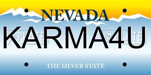KARMA4U Nevada License Plate