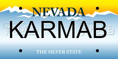 KARMAB Nevada License Plate