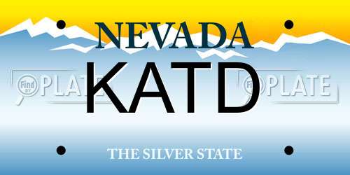 KATD Nevada License Plate