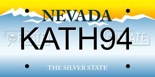 KATH94 Nevada License Plate