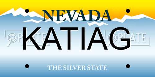 KATIAG Nevada License Plate