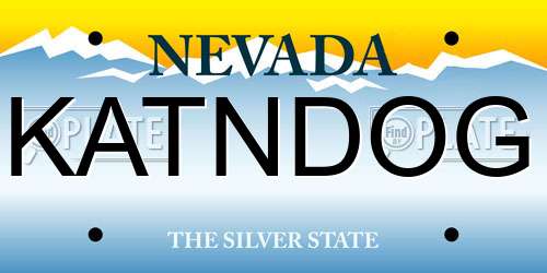 KATNDOG Nevada License Plate