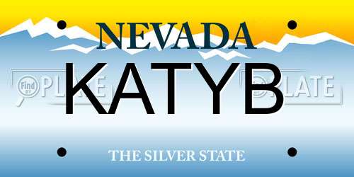 KATYB Nevada License Plate
