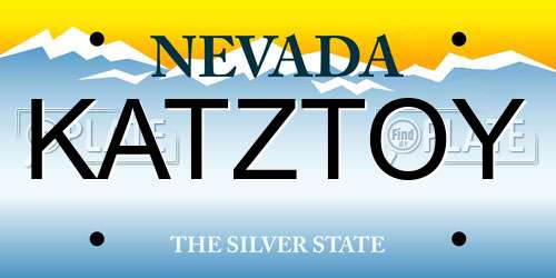 KATZTOY Nevada License Plate