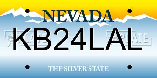 KB24LAL Nevada License Plate