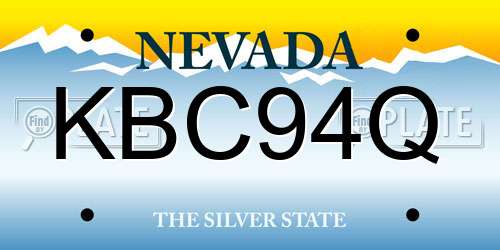 KBC94Q Nevada License Plate