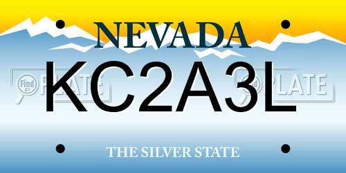 KC2A3L Nevada License Plate