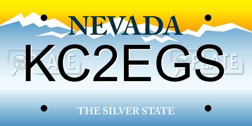 KC2EGS Nevada License Plate