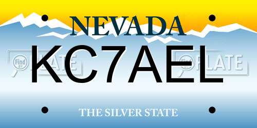 KC7AEL Nevada License Plate