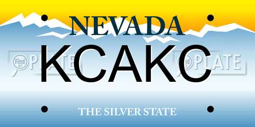 KCAKC Nevada License Plate