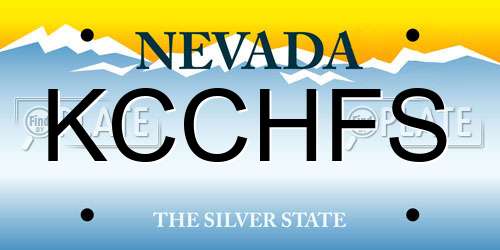 KCCHFS Nevada License Plate