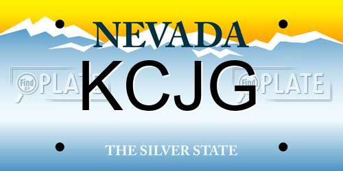 KCJG Nevada License Plate