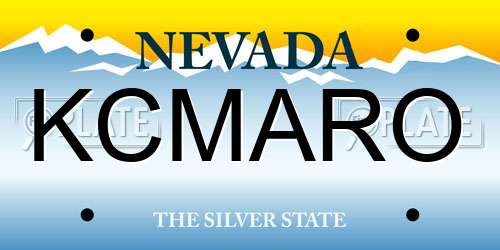 KCMARO Nevada License Plate
