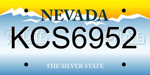 KCS6952 Nevada License Plate