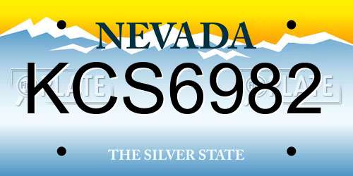 KCS6982 Nevada License Plate