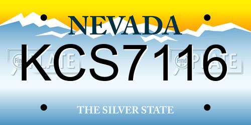 KCS7116 Nevada License Plate