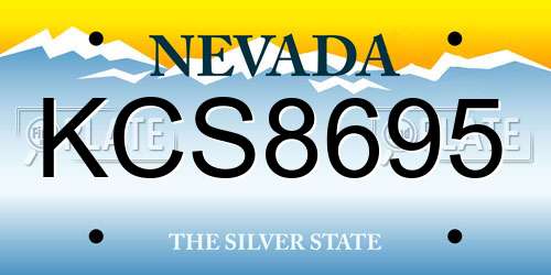 KCS8695 Nevada License Plate