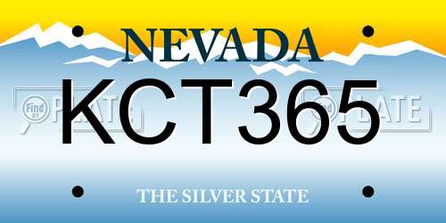 KCT365 Nevada License Plate