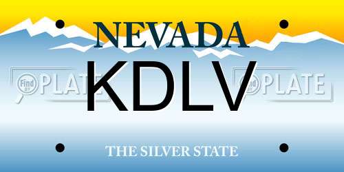 KDLV Nevada License Plate