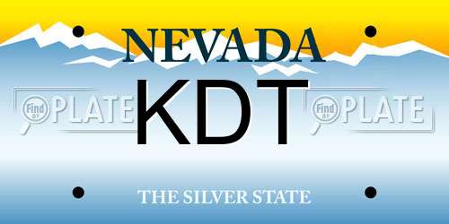 KDT Nevada License Plate
