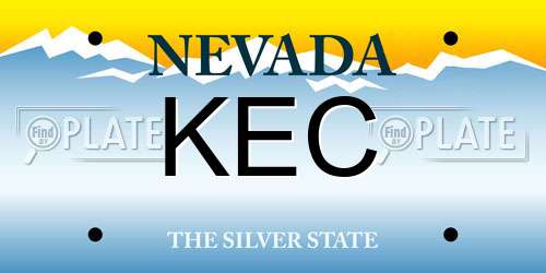 KEC Nevada License Plate