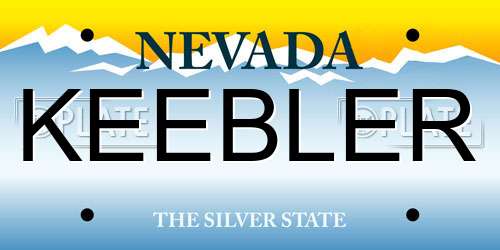 KEEBLER Nevada License Plate