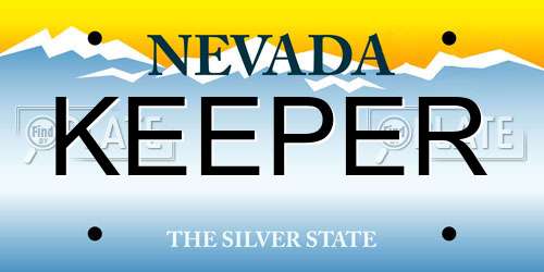 KEEPER Nevada License Plate