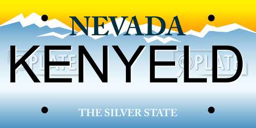 KENYELD Nevada License Plate