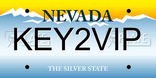 KEY2VIP Nevada License Plate