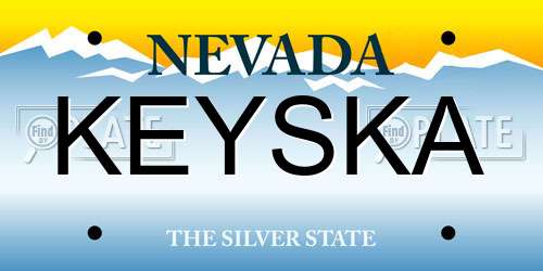 KEYSKA Nevada License Plate