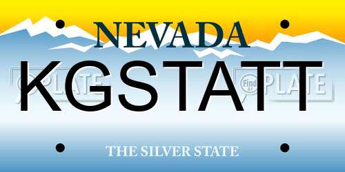 KGSTATT Nevada License Plate