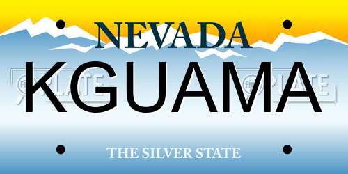KGUAMA Nevada License Plate
