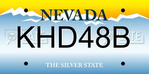 KHD48B Nevada License Plate