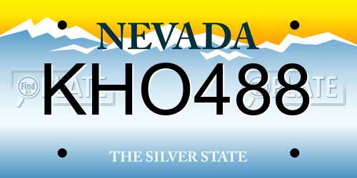 KHO488 Nevada License Plate