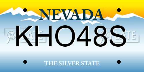 KHO48S Nevada License Plate