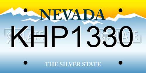 KHP1330 Nevada License Plate