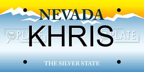 KHRIS Nevada License Plate