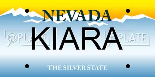 KIARA Nevada License Plate