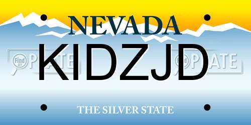 KIDZJD Nevada License Plate