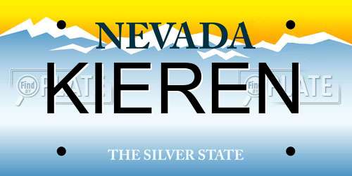 KIEREN Nevada License Plate