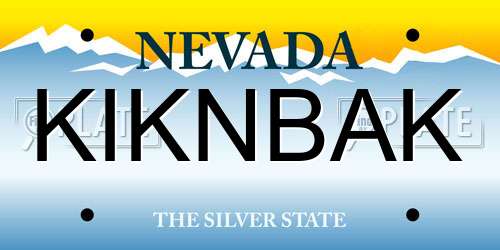 KIKNBAK Nevada License Plate